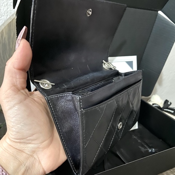 π€Chanel Quilted Wallet on a Chain Crossbody WOC Revamp w/ Tassel - Picture 8 of 14